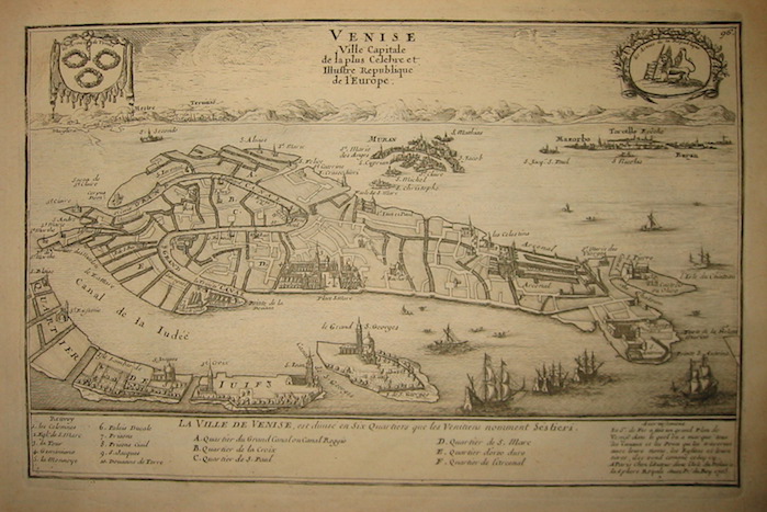 De Fer Nicolas (1646 - 1720) Venise. Ville Capitale de la plus Celebre et Illustre Republique de l'Europe 1705 Parigi 